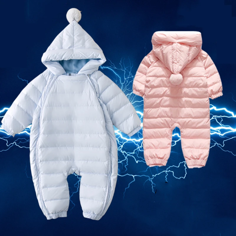 baby snowsuit 2016 new infant boy girl winter outerwear outfits hooded thermal newborn baby jumpsuit snow