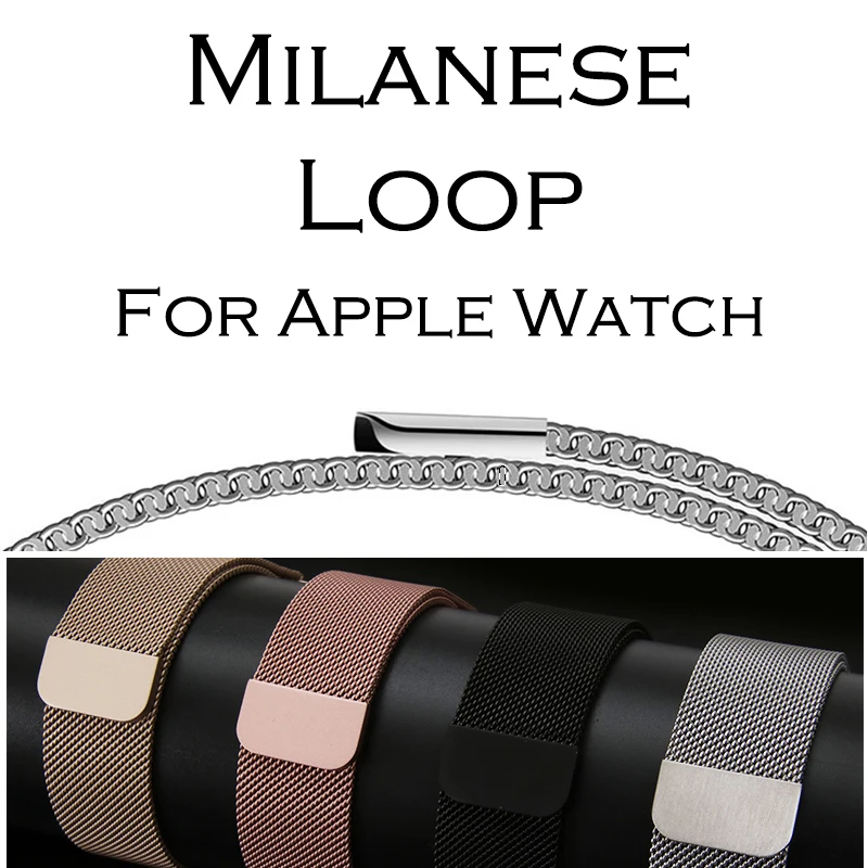

Aoow Milanese Loop for Apple Watch band strap 42mm 38mm iwatch 3 2 1 Stainless Steel Apple Watch milanese watchband series 2