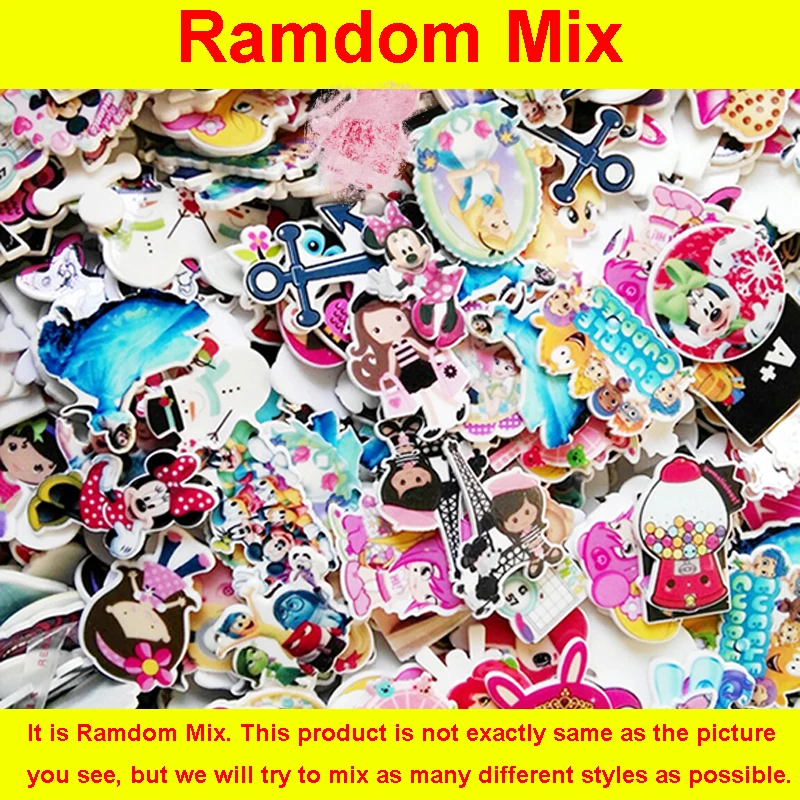

100 pieces Mixed Assorted Cartoon Character Planar Resin Flatback DIY Crafts Flatback Resins for Home Decoration Accessories