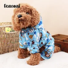 Gomaomi Pet собачьи плащи с принтом водонепроницаемый щенок одежда пальто куртка непромокаемая одежда для домашних питомцев