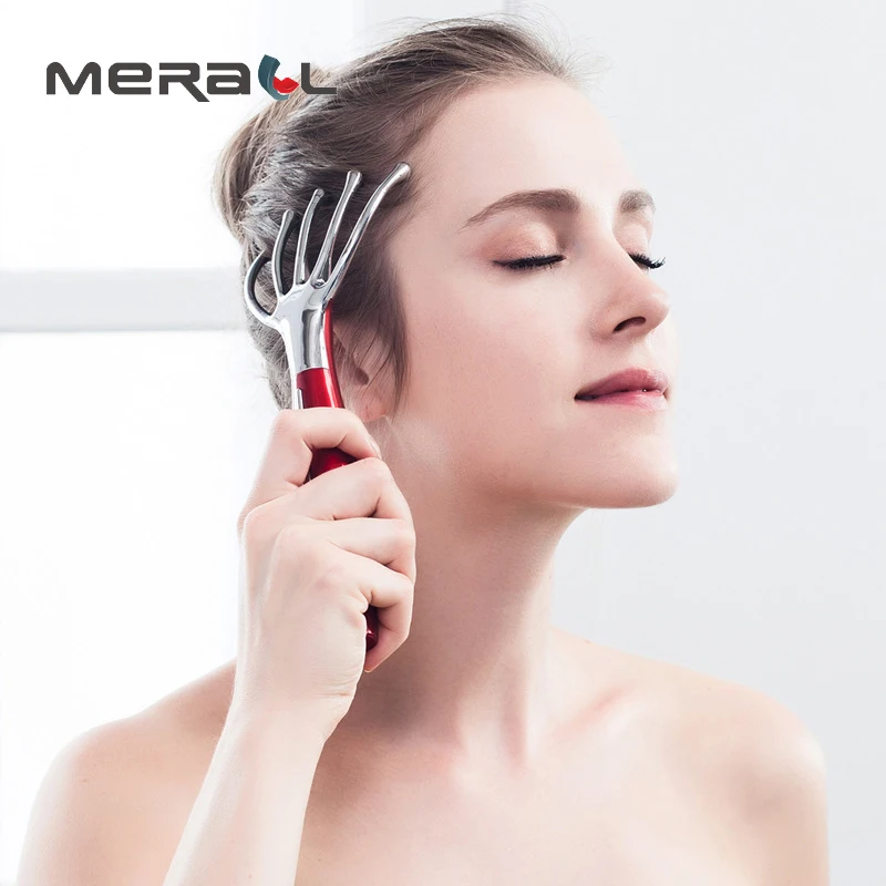Massage For Head Claw Scalp Vibrating Comb Battery Relaxation Mezorollar Acupuncture Electric Hand Hold Health Red Instruments