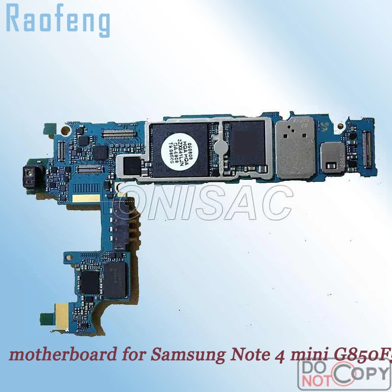 Raofeng Wcdma version High quality motherboard For Samsung Note 4 mini G850f wcdma unlocked Mainboard well worked with chips