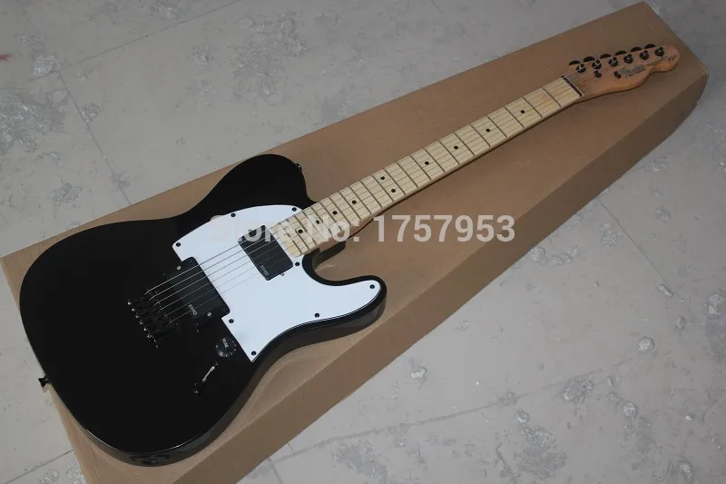 

Free Shipping Factory custom shop 2017 New Top Quality TL solid body guitar EMG pickup standard black electric guitar 1 1
