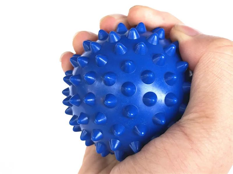 4 color PVC hand massage ball PVC soles hedgehog Sensory training grip the ball Portable physiotherapy ball Catch the ball