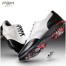 Гольф обувь водонепроницаемый PGM Гольф мяч Обувь Для мужчин коровьей Шипы Кожа Гольф спортивная обувь
