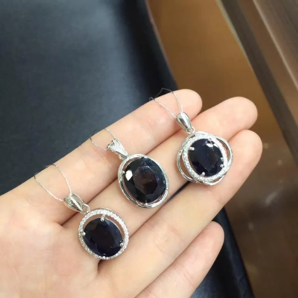 

2017 Collares Qi Xuan_Natural Dark Blue Fashion Pendant Necklace_Real Necklace_Quality Guaranteed_Manufacturer Directly Sales