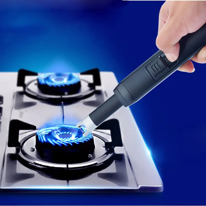  Metal case Long USB Electric arc kitchen windproof lightersrechargeable pulse lighter Candles and F - 32841760510