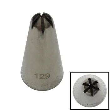 

1 piece Small Size No.129 Flower Icing Piping Nozzles Russian Tips Sugar Craft Cream Cupcake Cake Dec oration Set Pastry Tools