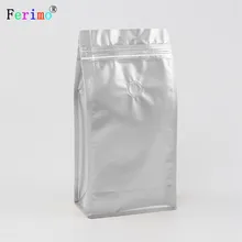 Один фунт серебра зерна кофе воздушный клапан сумка кошка экскременты кофе как экскременты упаковки кофе мешок пользовательский глубокой