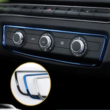 Car Styling Per Audi A3 8 v In Acciaio Inox Console A/C Decorazione Assetto Coperture Adesivo per Audi 2014 -2017 Accessori Per Interni