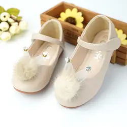 Qloblo 2018 новая партия Обувь для девочек милый кролик Обувь кожаная для девочек Обувь для девочек цветок свадебные дети одного студента