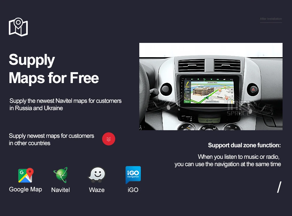 Best Car DVD Player for toyota rav4 2007 2008 2009 2010 2011 Car GPS 8-core Android 8.1 Navigation Multimedia Radio Bluetooth 10
