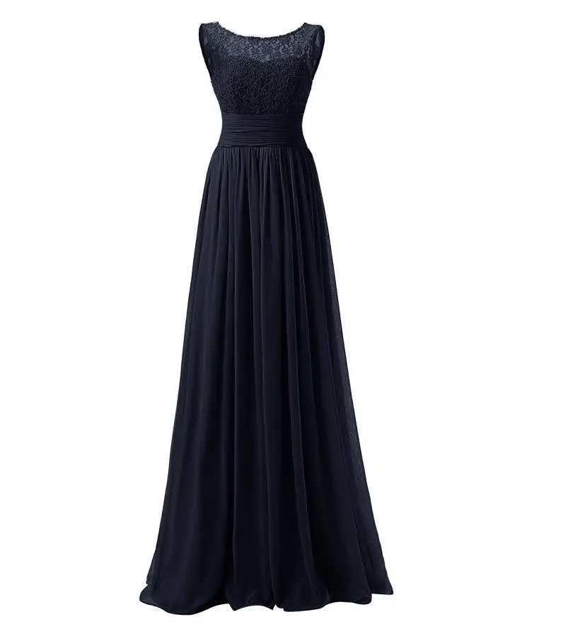 21 Colors Lace Sleeveless Long Bridesmaid Dress | Uniqistic.com