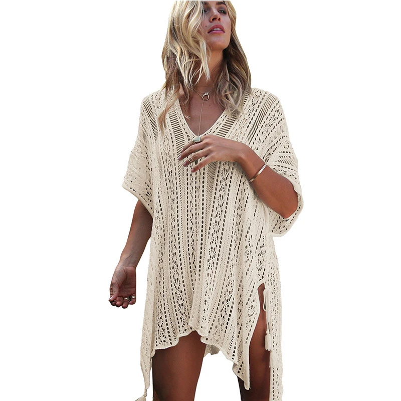 Primavera negro De Playa Ver Manga Corta Través A C18 Beige Punto Mujeres Verano Blusas Blusa Hollow Camisa Sexy Out Suelta Encaje Tops azul r8wFqr1nPx