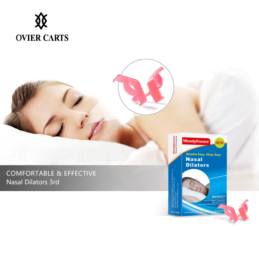 

WoodyKnows 3\4 PCS Anti Snoring Nasal Dilator Device Breathe Easy Congestion Aid Snore Stopper Relief Nose Dilator Sleep