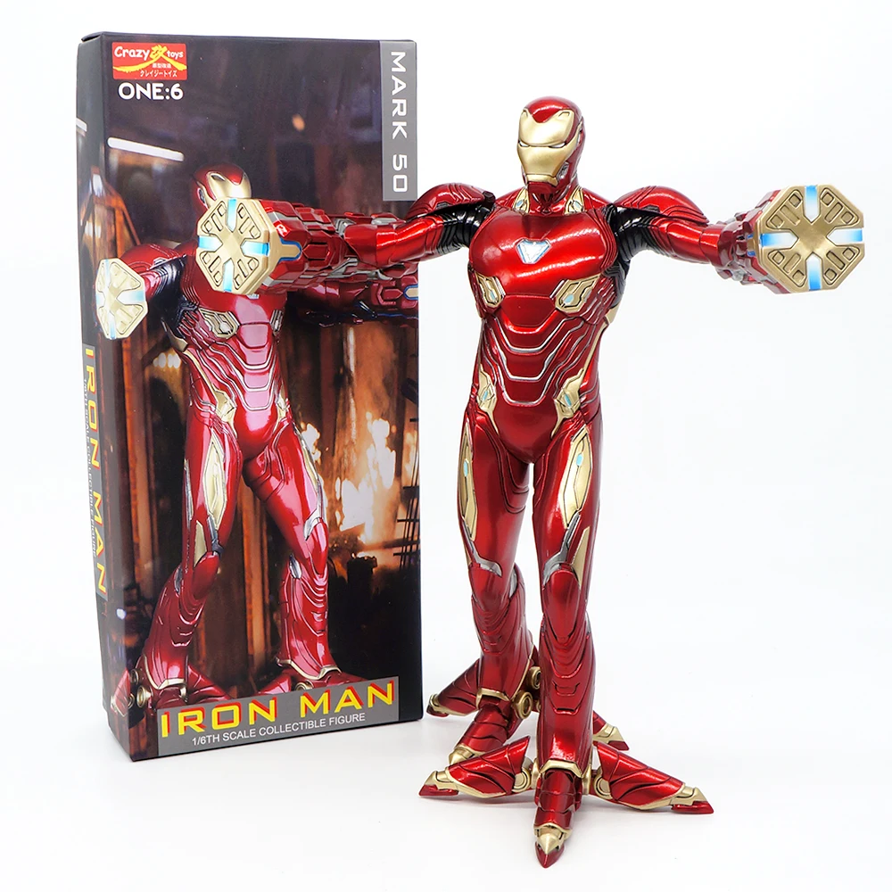 

Crazy Toys 1/6 MK50 Iron Man PVC Action Figure With Original Box The Avengers IronMan Mark 50 Collection toy gift dolls