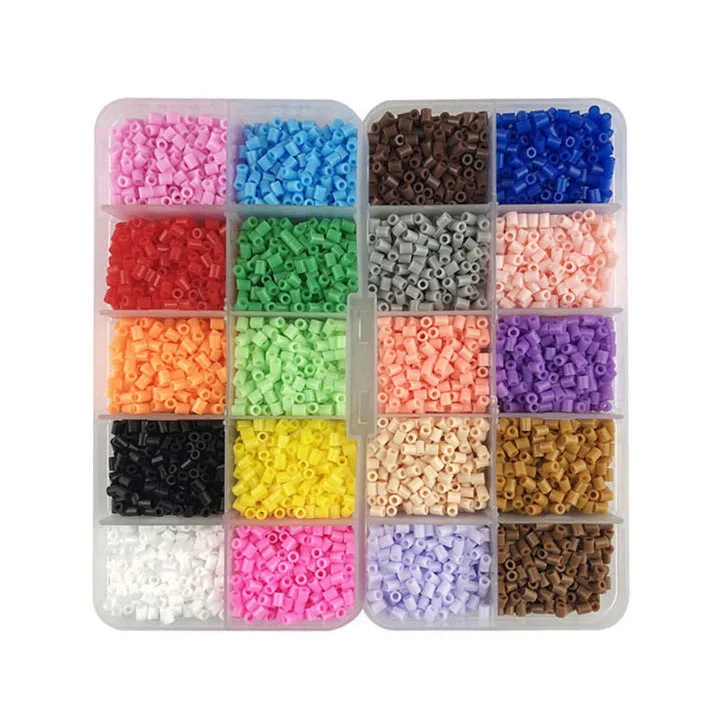 2.6mm Mini Hama Beads 80Colors kits perler PUPUKOU Beads Tool and template Education Toy Fuse Bead Jigsaw Puzzle 3D For Children 12