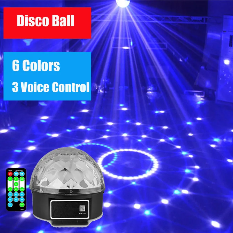 LED Stage Light KTV Disco Strobe Lights Bar Crystal Magic Ball Christmas Decoration New Year's