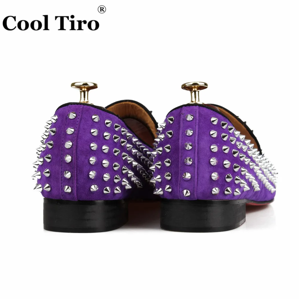 spikes Loafers purple suede  (10)