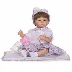 40 см мягкие силиконовые возрождается ребенка Куклы ручной работы ткань Средства ухода за кожей Reborn кукла Игрушечные лошадки играть дома DIY