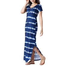 Vfemage, женское летнее свободное Повседневное платье с пуговицами, карманами и завязками по бокам, пляжные вечерние платья, длинное платье макси 2870