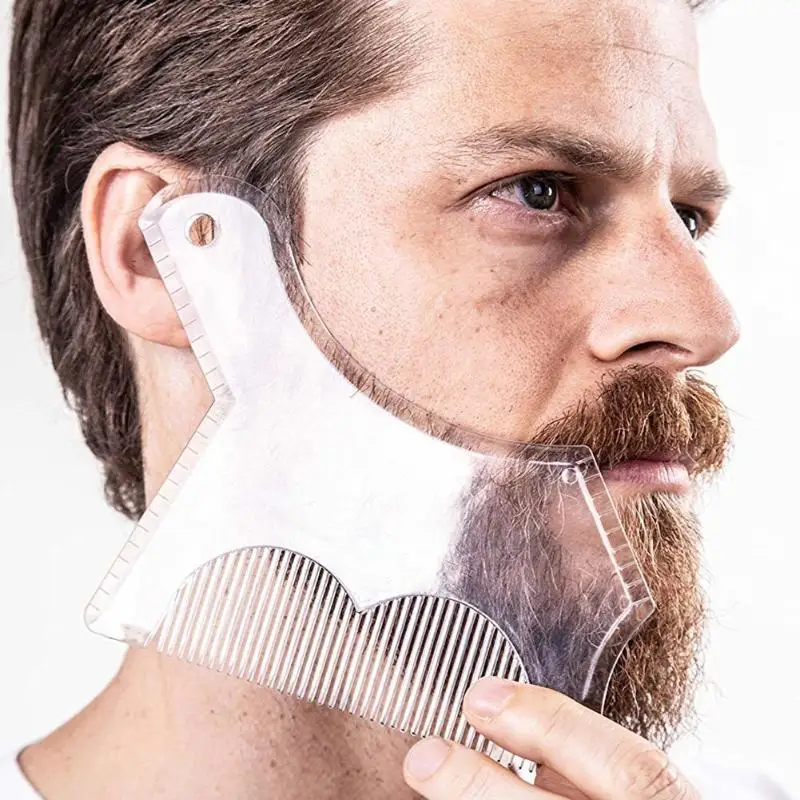 Новое поступление мужской формы для бороды формирующий гребешок инструмент для формирования бороды принадлежности для ухода за бородой расческа для бритья
