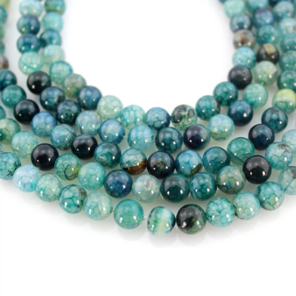 8mm Green Agat e Bead agates Stone Agatee Beads Full Strand Round Semi