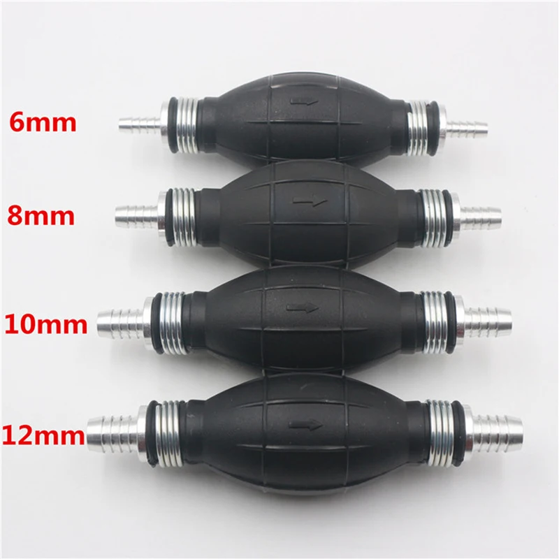 

1pc Fuel Pump Line Hand Primer Bulb Gas Petrol Rubber & Aluminum All Fuels Length Used For Car Boat Marine 6mm 8mm 10mm 12mm
