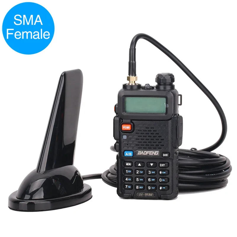 ABBREE SMA Female Shark Fin Design VHF UHF 144/430Mhz двухдиапазонная антенна|Запчасти и аксессуары для