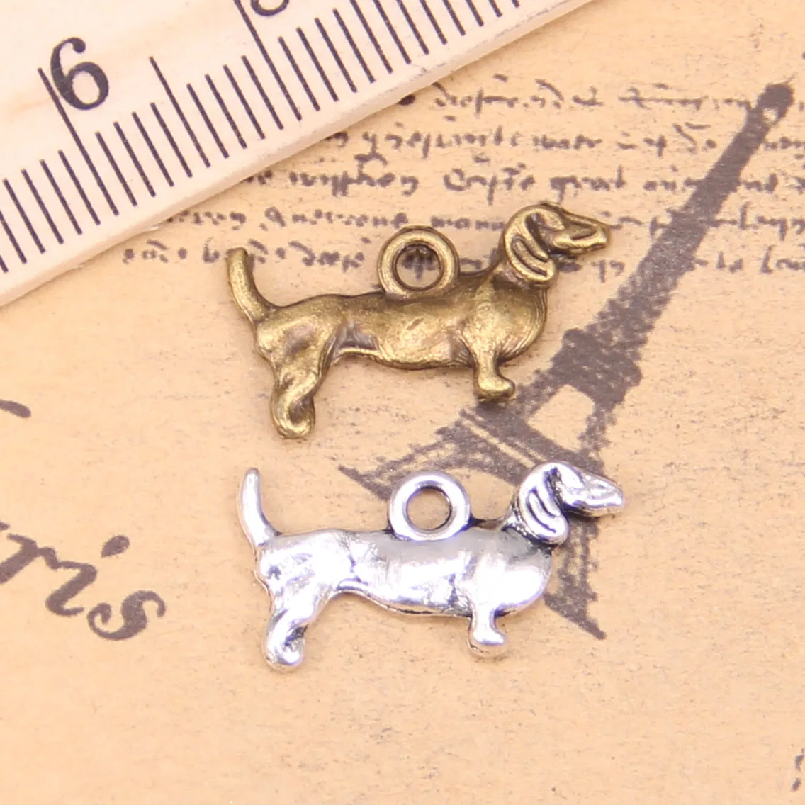 

152pcs Jewelry Charms dog 10x18mm Antique Silver Plated Pendants Making DIY Handmade Tibetan Silver Jewelry