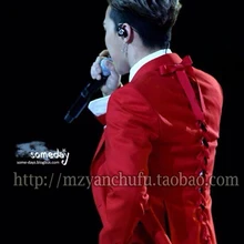 S-5XL Новинка Gd мужской бренд Модный сценический для певца танец красный бант Связывание мужской костюм лучшие костюмы мужская одежда