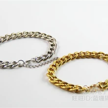 ZRM 20 шт/партия Модные золотые и серебряные браслеты из сплава с толстой цепочкой ювелирные изделия высокого качества бренд для мужчин и женщин