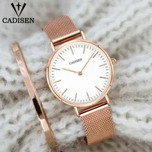 CADISEN Fashion Luxury font b Women b font Quartz Watch 32mm Ultrathin Ladies Waterproof Lady font