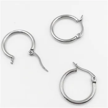 

5pcs 20/24/30/34/40mm Stainless Steel Earring Hoops Findings Metal Earring Wires Ear Hooks For DIY Jewelry Making Accessories