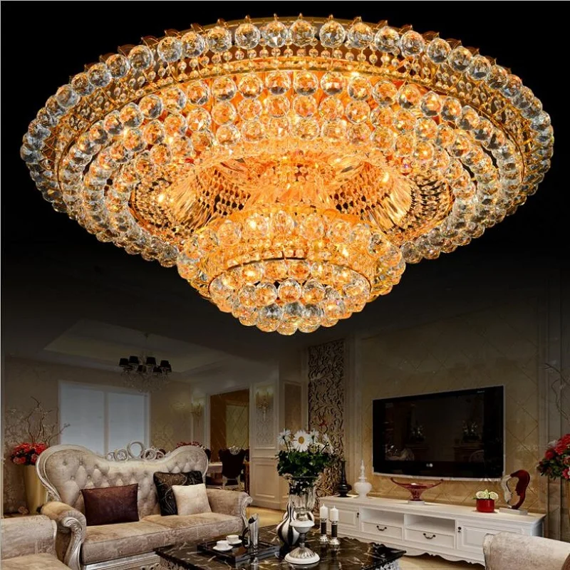 

Luxury Crystal Chandelier Lighting For Living Room Ceiling Modern Led Gold Crystal Chandelier Remote Control RGB Lustre Cristal