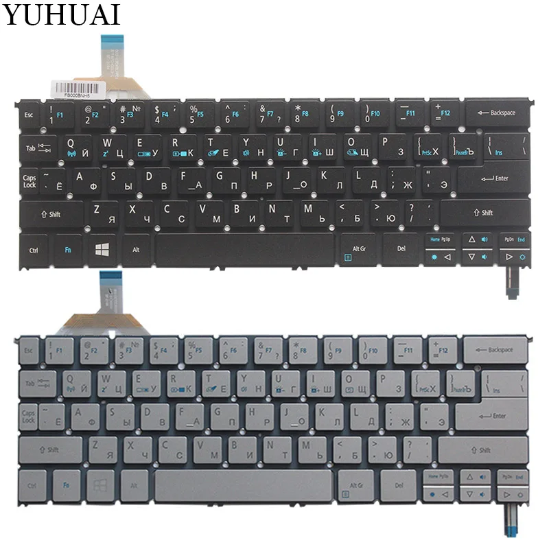 

NEW Russian laptop keyboard FOR ACER Aspire S7 S7-391 S7-392 MS2364 RU keyboard with backlight