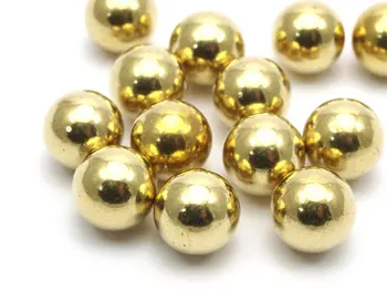 

10 Raw Brass Ball Beads Without Holes 13.7 mm BS-1098