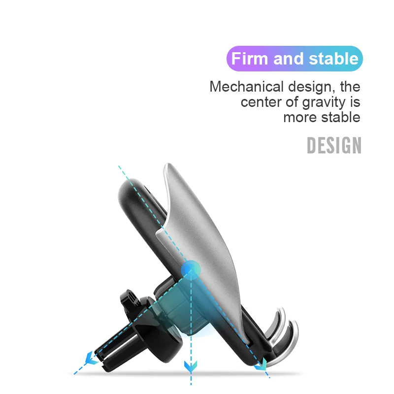 S5 гравитационный индукционный держатель для мобильного телефона, автоматический зажим, беспроводной автомобильный держатель, крепление на вентиляционное отверстие для iPhone Xs Max XR для samsung