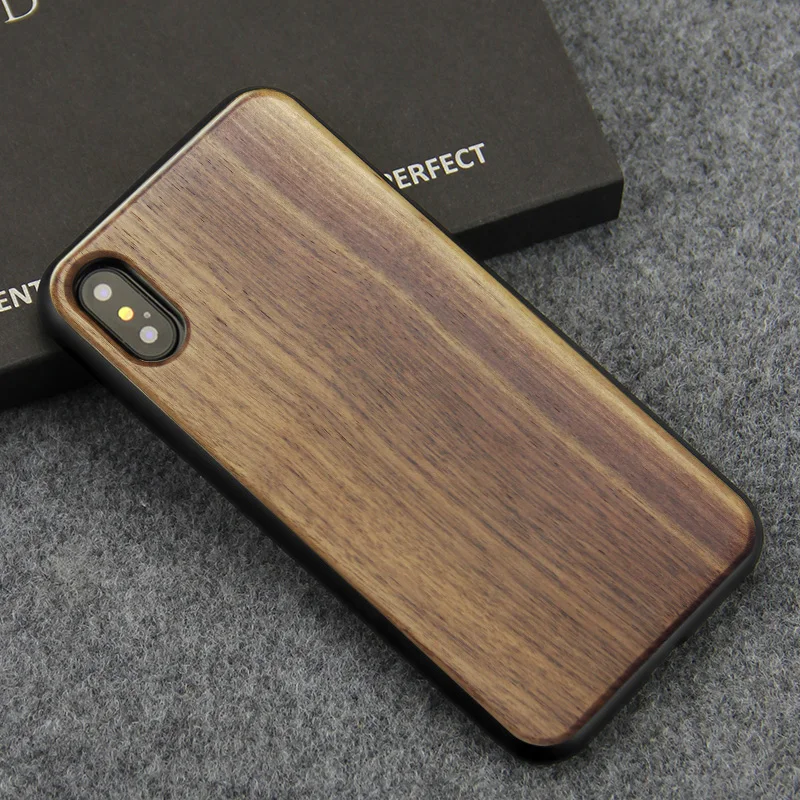 Роскошный чехол YFWOOD для Apple iPhone X XS 7 Plus Деревянный Настоящая Натуральная