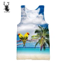 YOJULY лето унисекс с 3D принтом попугая жилет для женщин модные повседневные топы для мужчин Уличная забавная хип-хоп рубашки футболка жилет одежда VE20