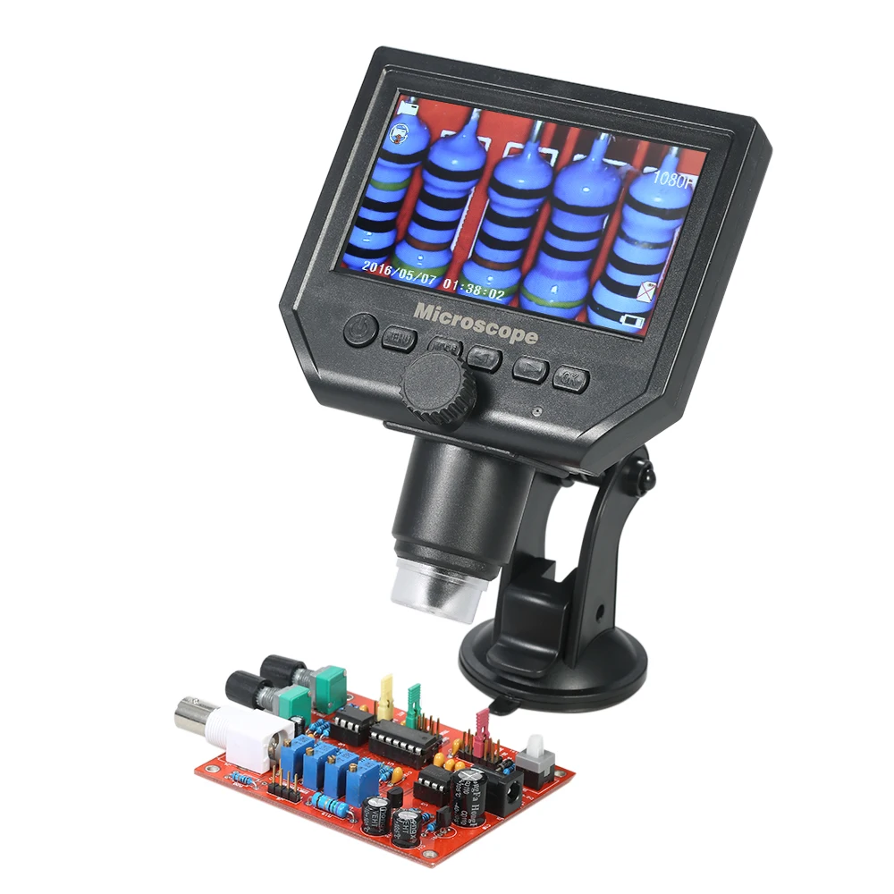 

600X Digital Video Microscope Portable LED Magnifier for Mobile Phone Maintenance QC/Industrial/Collection Inspection with Stand