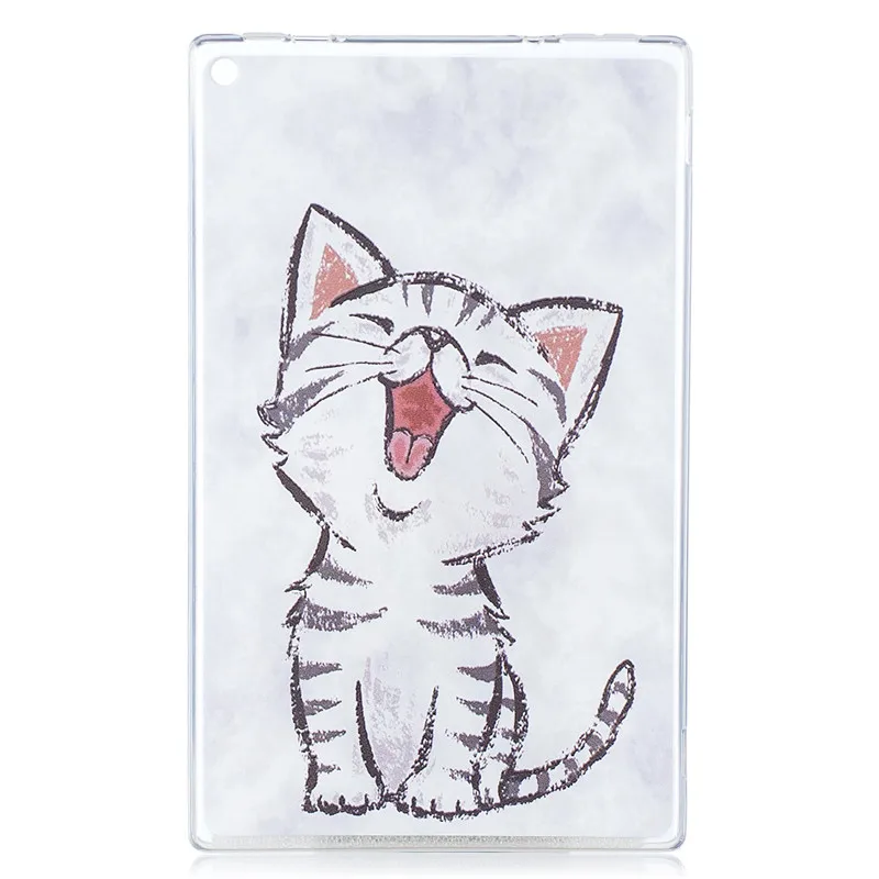 Wekays For Amazon HD10 2015 Cartoon Cat Soft Silicone TPU Fundas Case For Amazon Kindle Fire HD10 HD 10 2015 10 inch Cover Cases