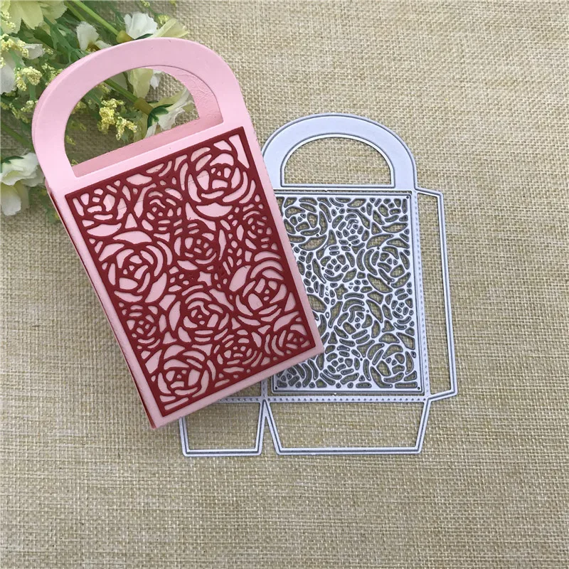 

Rose shaped 3D handbag Metal Cutting Dies Stencil for DIY Scrapbooking Photo Album Embossing Paper Cards Crafts Die cuts