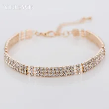 Супер звезда свадебные браслеты и браслеты Новое поступление Полные сияющие хрустальные стразы серебряные женские звенья цепи браслеты B065