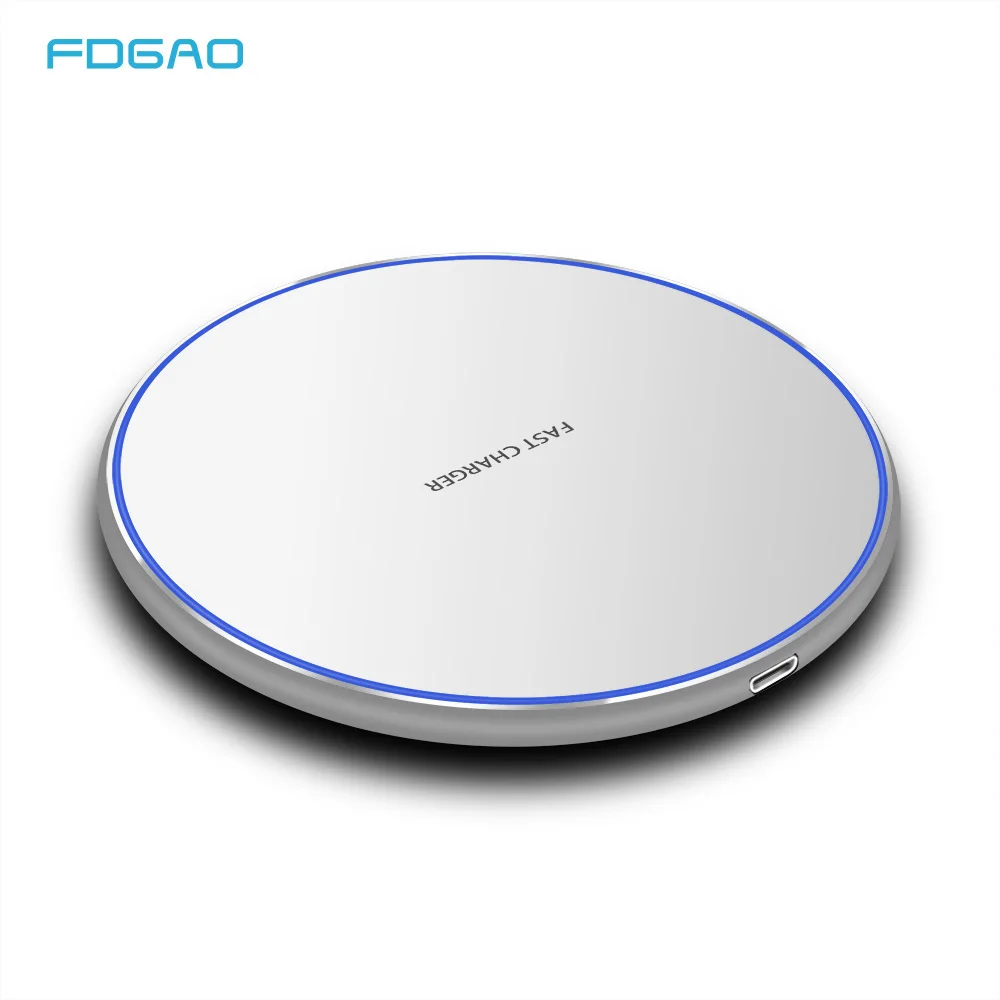 

FDGAO 15W Quick Qi Wireless Charger For iphone X XS Max XR 8 Huawei Mate20 Pro Samsung S8 S9 S10 fast 10W Wireless Charging Pad