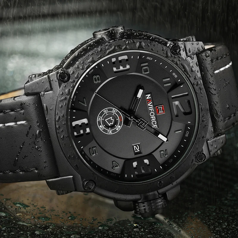 Naviforce Для мужчин творческий роскошные кварцевые часы Мода Спортивные Мужчин's