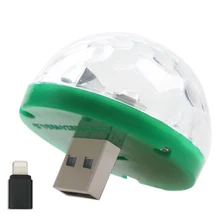 Портативный СВЕТОДИОДНЫЙ Автомобильный USB атмосферный свет DJ RGB Мини Красочный музыкальный звуковой светильник для USB-C поверхности телефона Наслаждайтесь сценическим светильник ing Effect