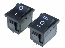1pcs 2 position rocker switch 6 pins on off /  on offon snap switch KCD1 black