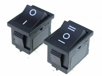 

1pcs 2 position rocker switch 6 pins on off / on offon snap switch KCD1 black