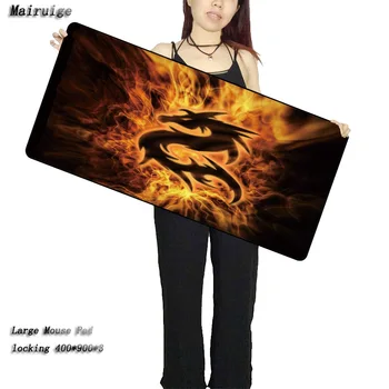 

Mairuige Fire Dragon XL Speed/Control Version Large Gaming Locking Edge Mouse pad Keyboards Mat Computer Game Tablet Mouse Pad
